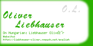 oliver liebhauser business card